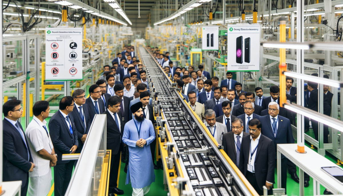 Indian representatives visit Foxconn's iPhone production plant.