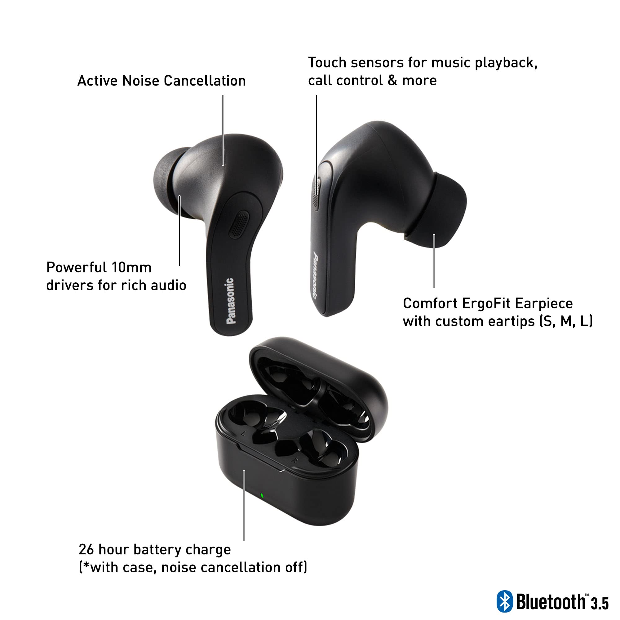 Panasonic B310 Wireless Noise Cancelling Bluetooth Earbuds Review