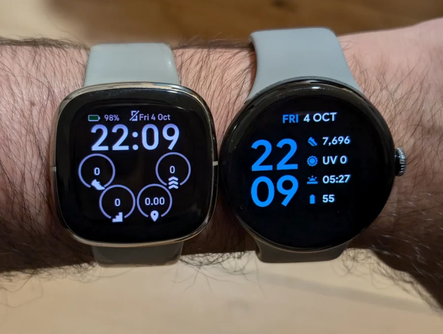 Hands-On Comparison: Pixel Watch 3 vs Fitbit Sense – Lacking the Week-Long Battery Life