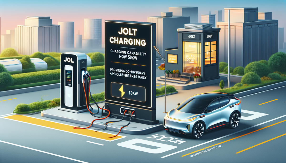 JOLT Increases Charging Capability to 50kW – Continues to Provide Complimentary Kilometres Daily