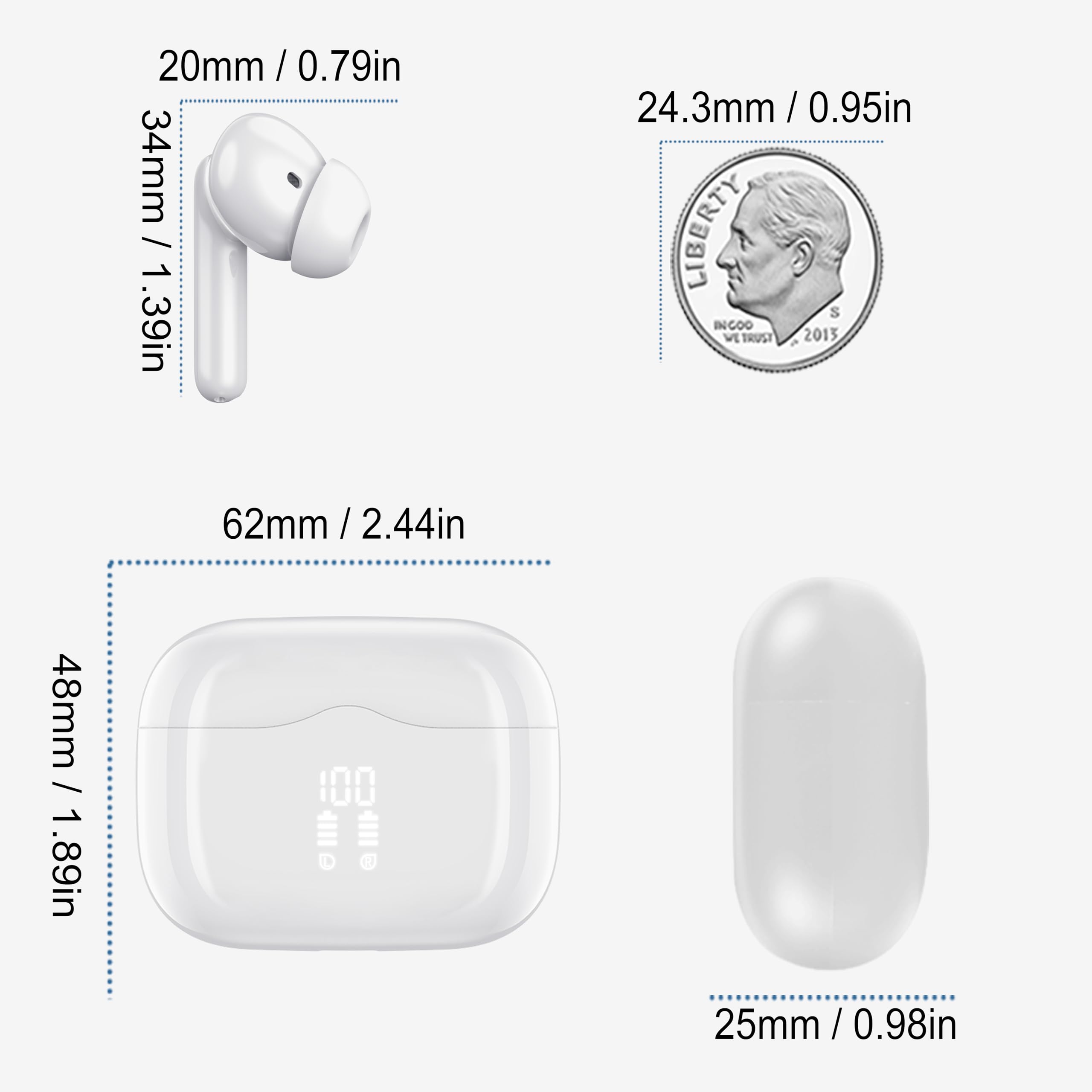 Wireless Bluetooth 5.3 in-Ear Headphones Review