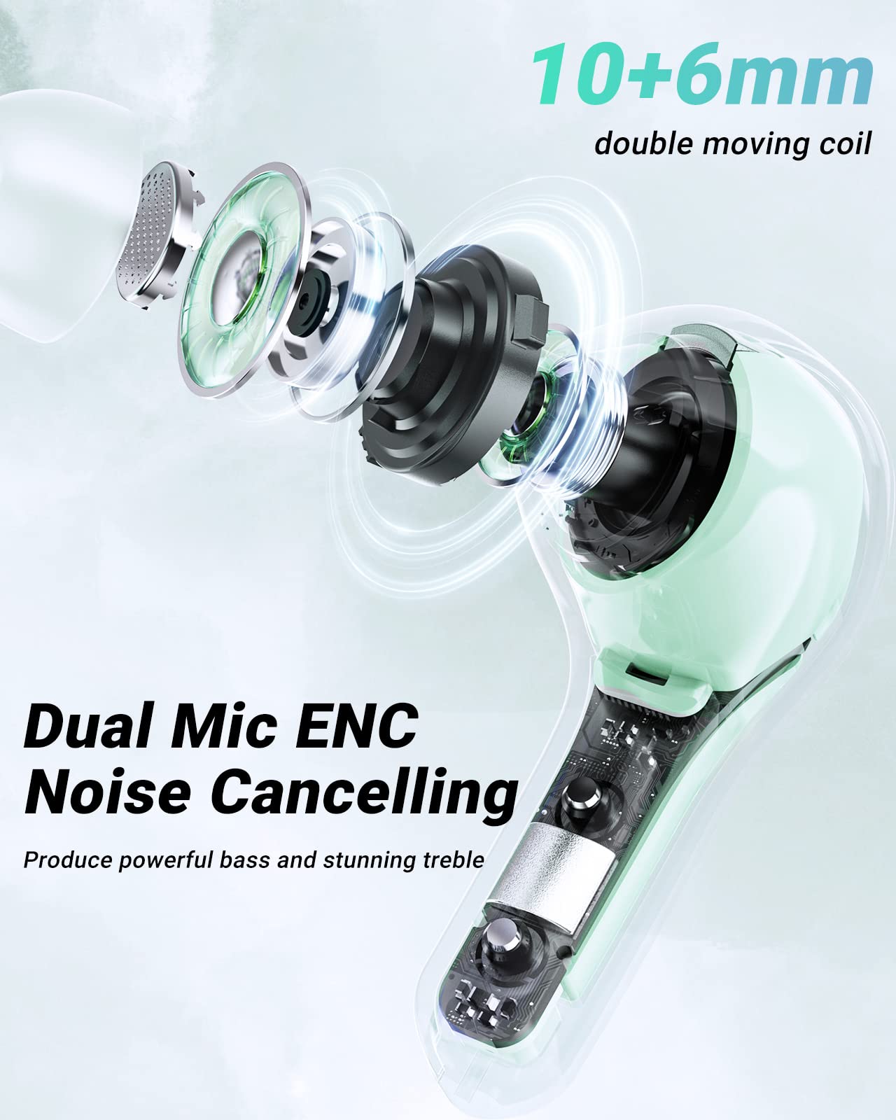 Acefast Crystal Color Wireless Bluetooth Earbuds Noise Canceling T8 (Ice Blue) Review
