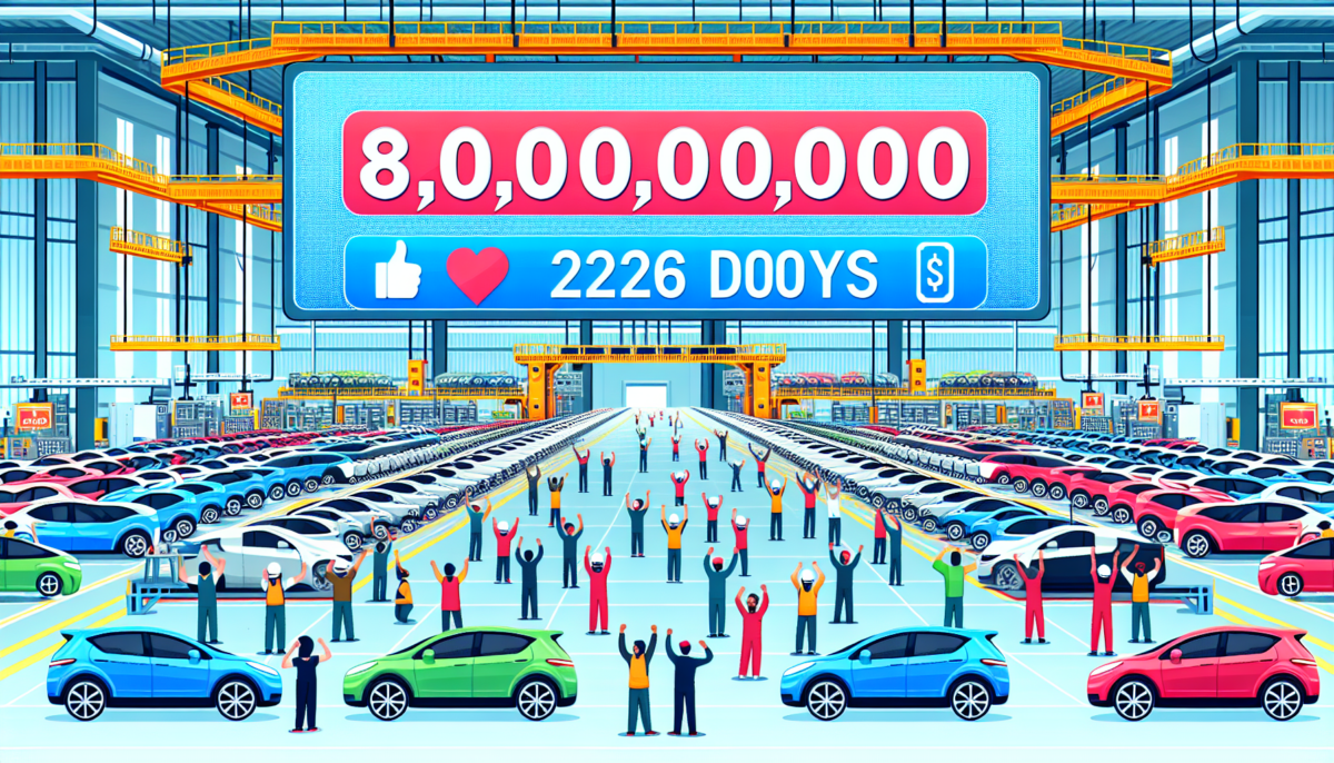 Tesla Reaches Landmark: 8 Million Cars Manufactured in Only 226 Days Since Previous Million