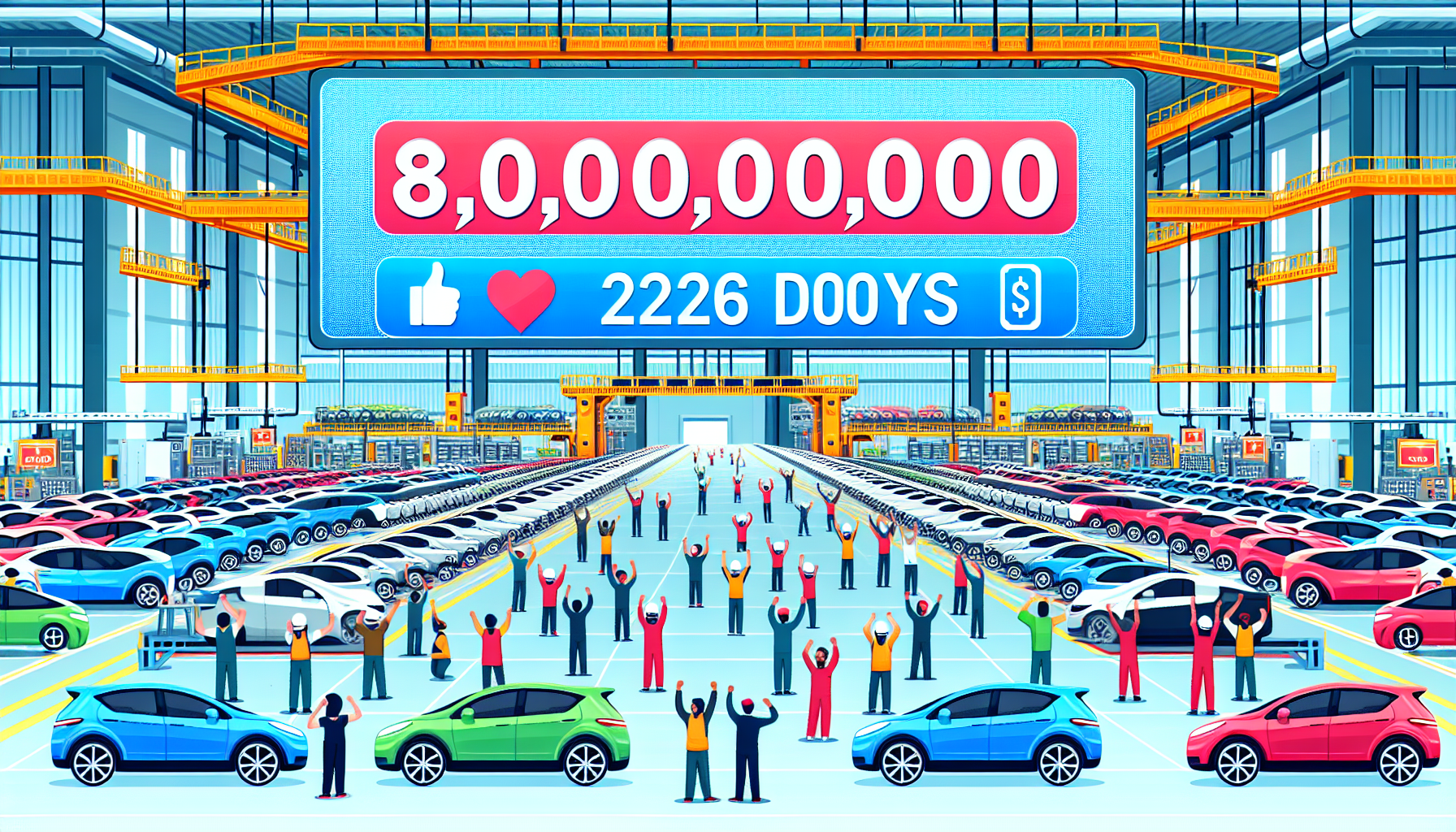 Tesla Reaches Landmark: 8 Million Cars Manufactured in Only 226 Days Since Previous Million