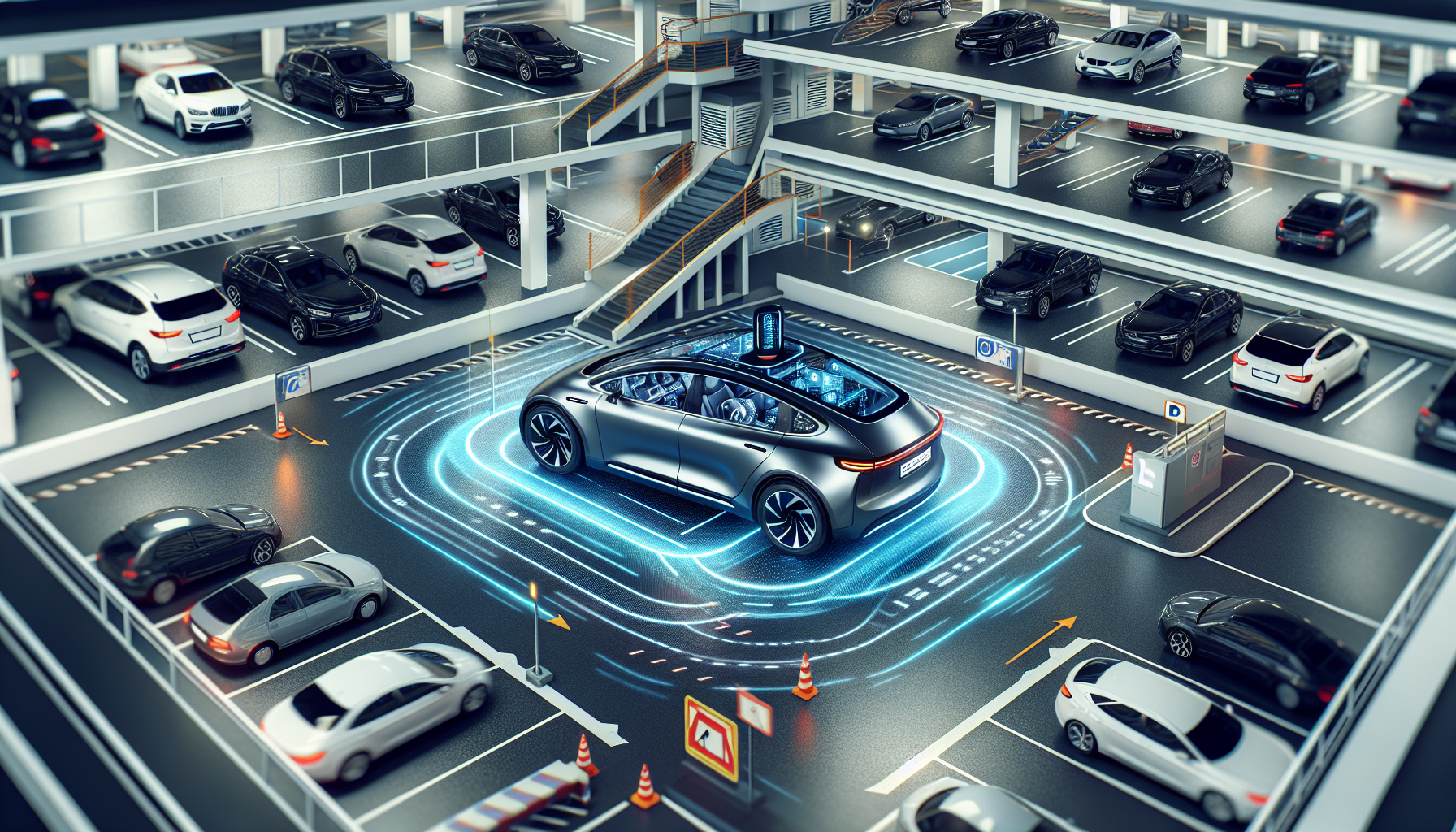 Can Tesla's FSD Conquer the Difficulties of a Multi-Storey Parking Facility?