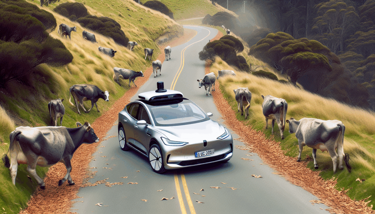 Tesla's FSD Challenge: Maneuvering Huon Hill and Avoiding Cows