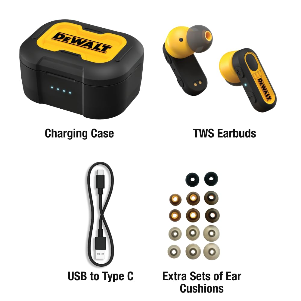 Dewalt True Wireless Earbuds with Charging Case Review