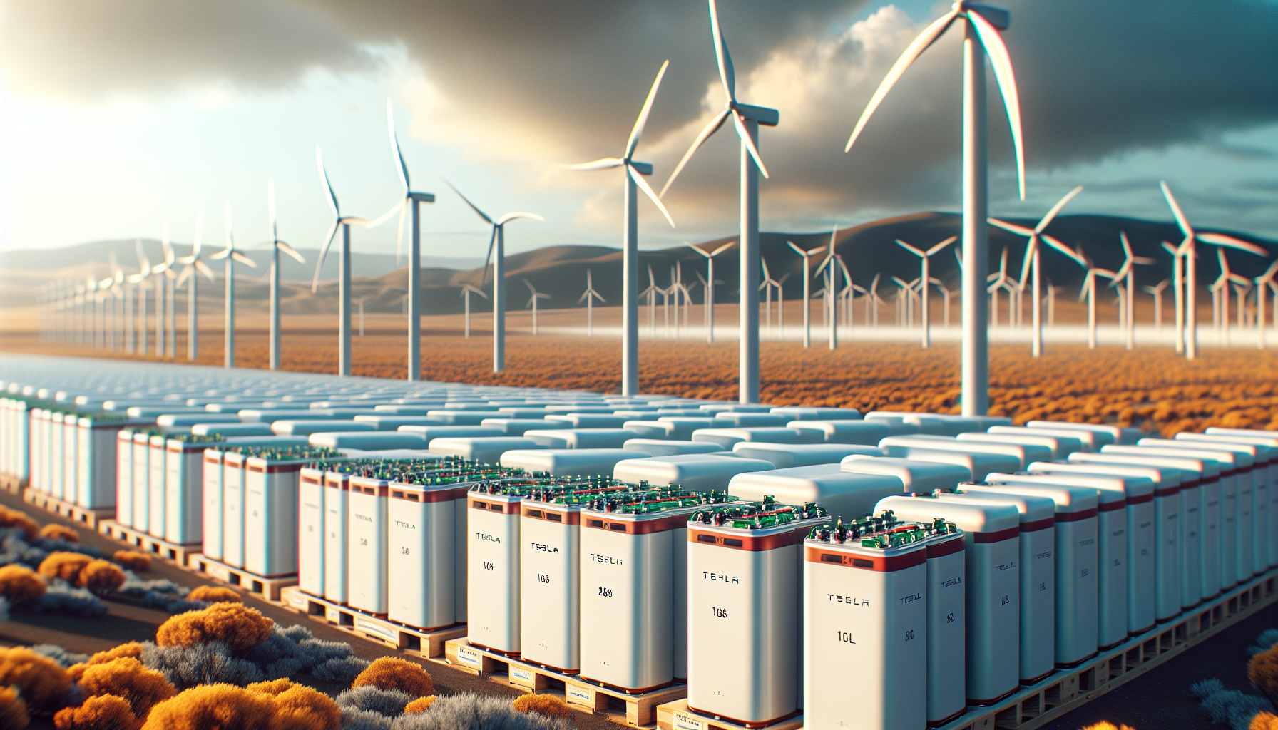 Golden Plains Wind Farm Ready to Activate with 168 Tesla Megapack 2 XL Batteries in Renewable Energy Victory