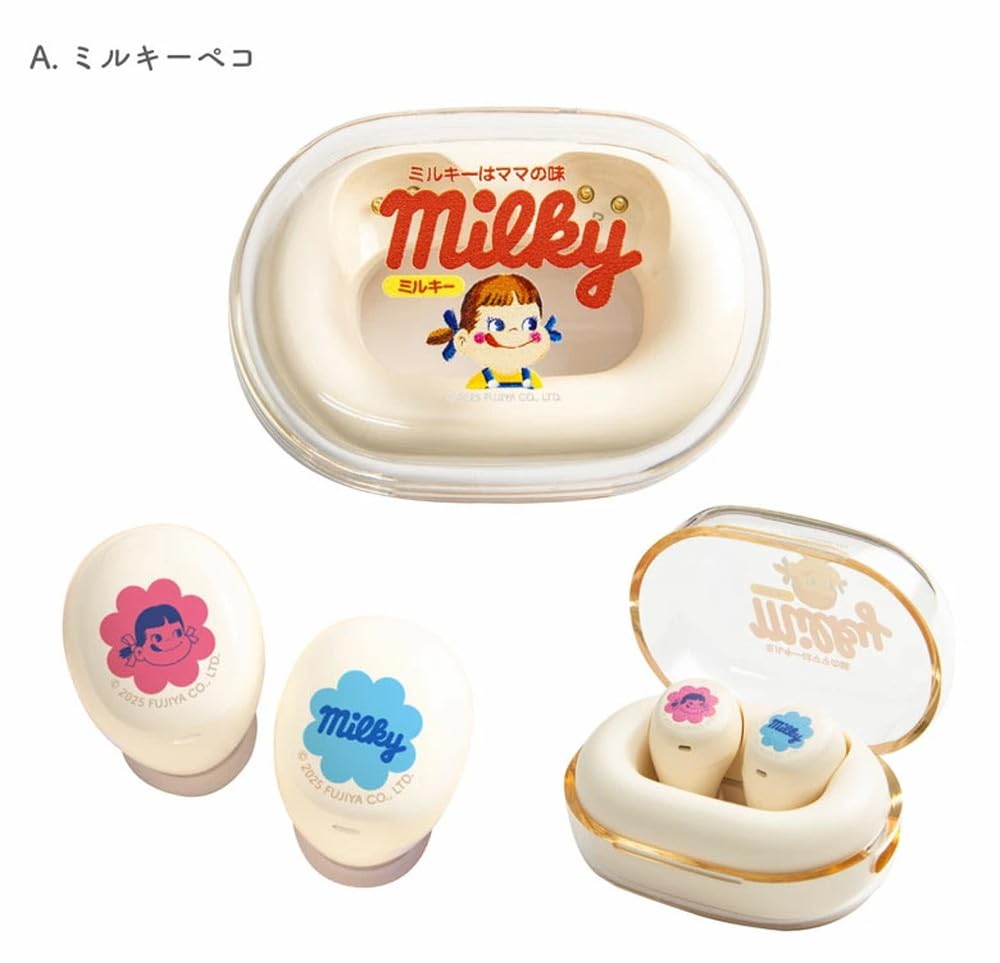 GranSank Fully Wireless Stereo Earbuds, Milky Peco, Bluetooth Wireless Earphones, Small, Lightweight, Microphone Included, Charging Case Included, for Calls, Music, Sports, Games, Character Review