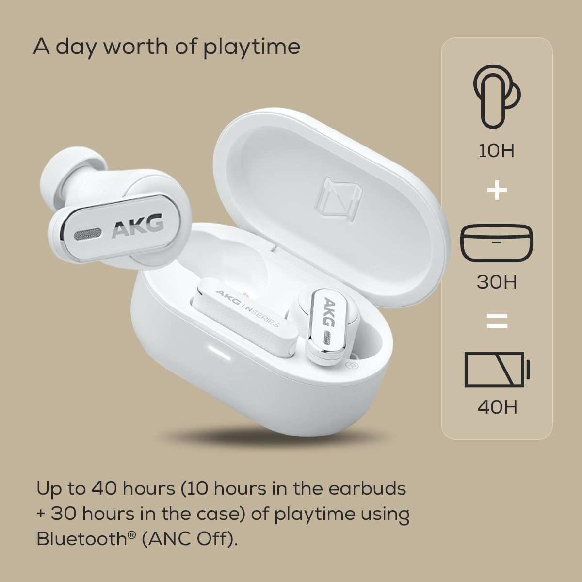 AKG N5 Hybrid TWS Headphone, White Review