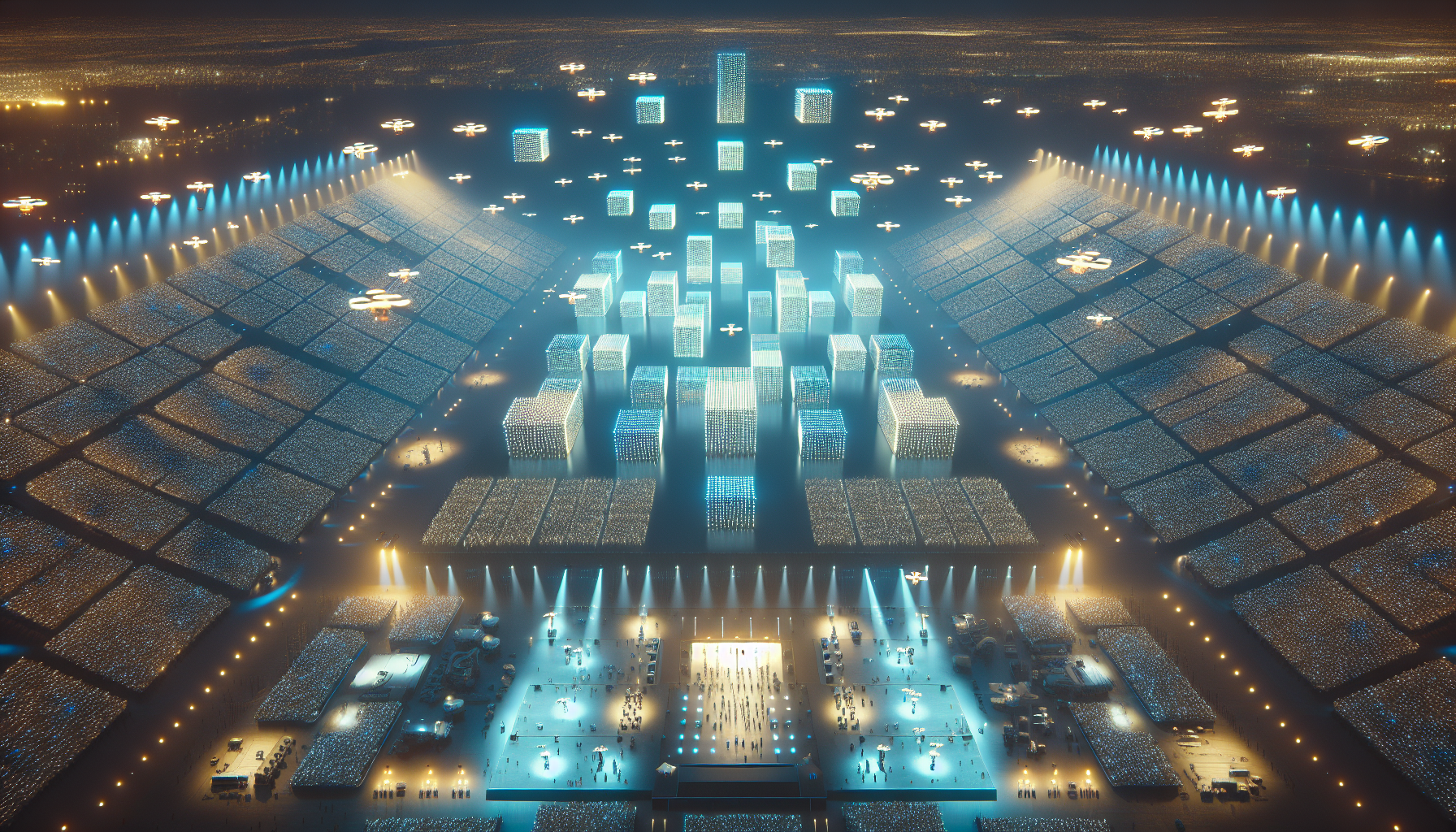 Red Bull Converts 2,000 Drones into an Onstage Tetris Extravaganza for World Finals