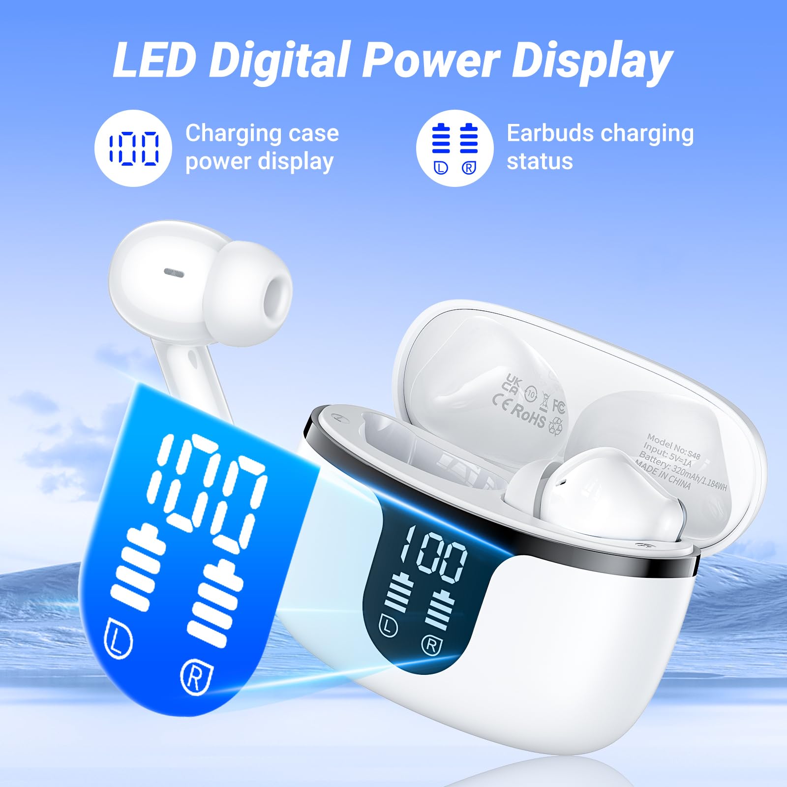 Wireless Earbuds Bluetooth 5.3 Headphones in Ear with 4 ENC Noise Cancelling Mic Review