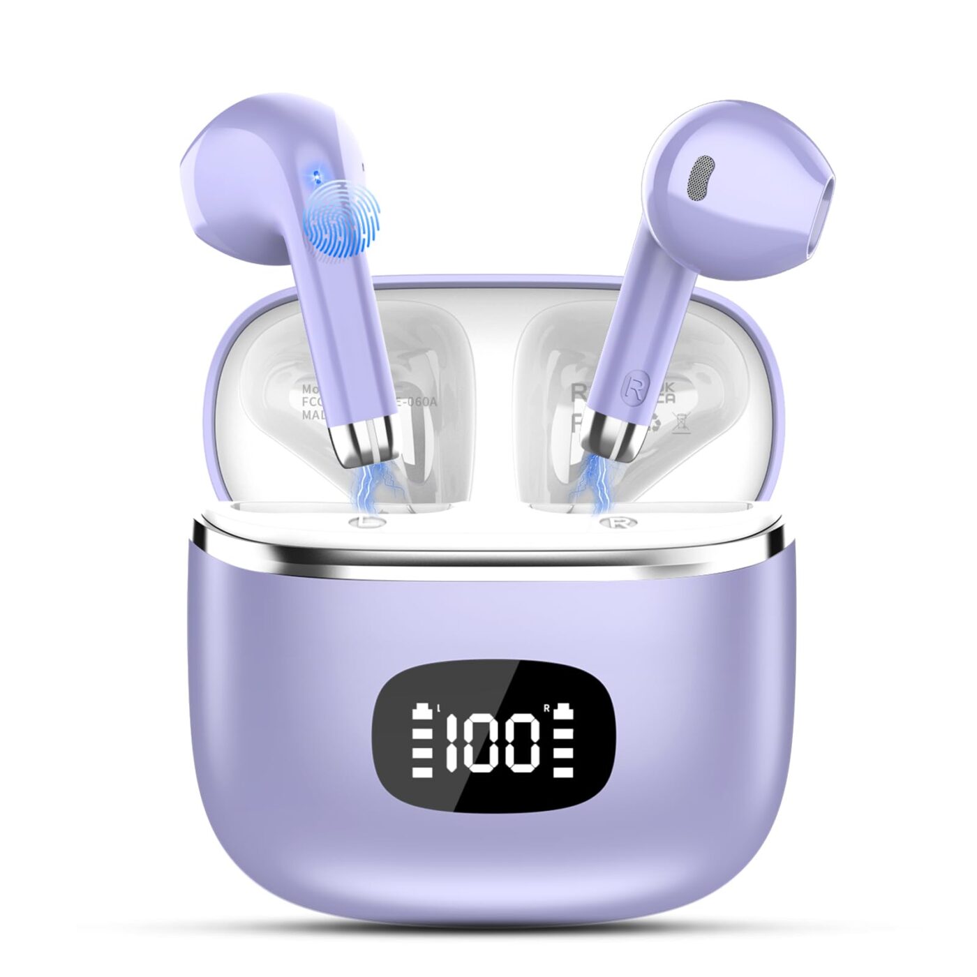 Computer Earbuds Wireless Earbuds Bluetooth, Headphones Bluetooth 5.3 with HiFi Stereo ...