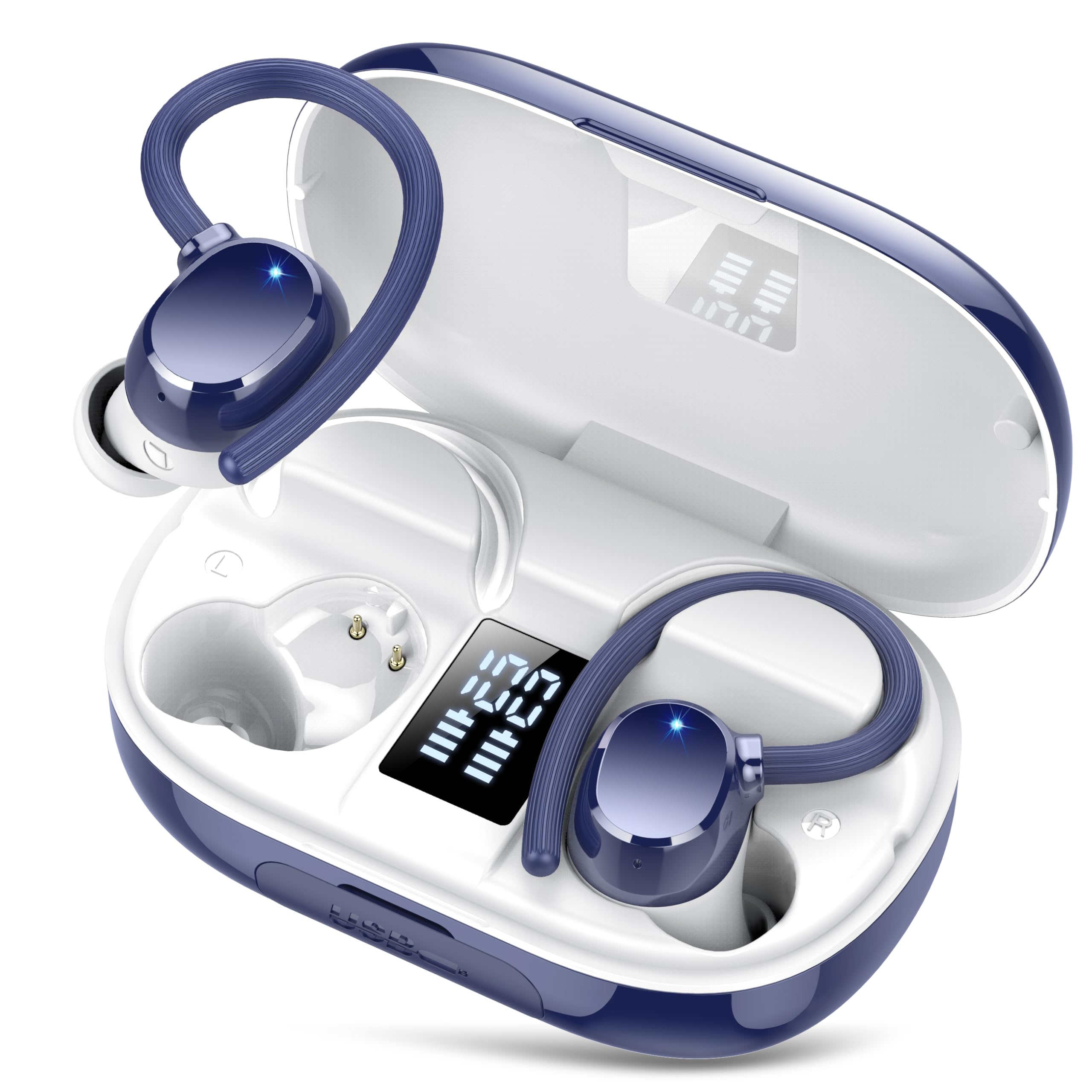 Bluetooth Headphones Sport, 2025 In-Ear Headphones Wireless 