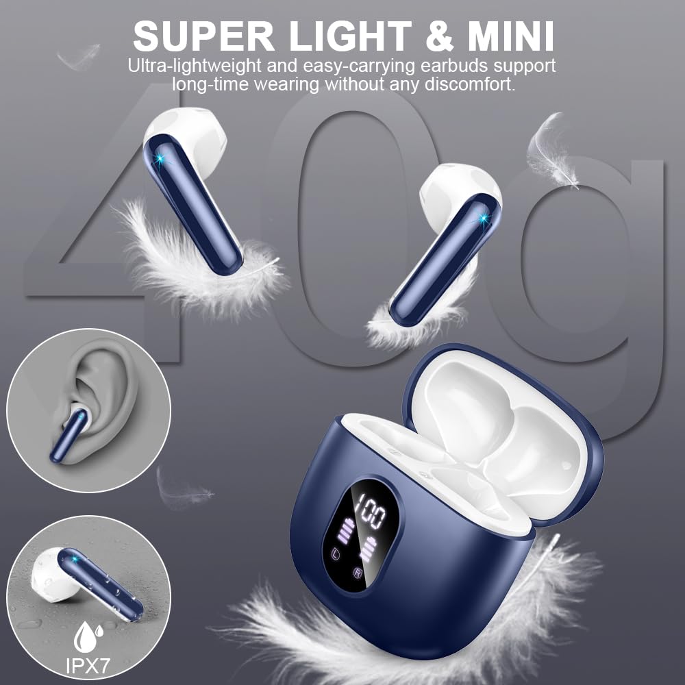 Wireless Earbuds, Bluetooth 5.3 Headphones 2024 Wireless Headphones Review