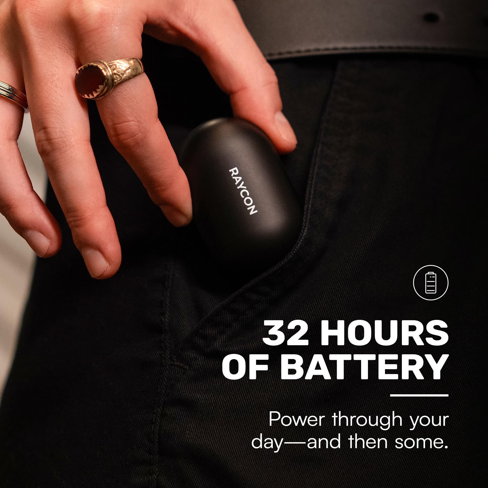 Raycon Everyday Earbuds Classic Bluetooth Wireless with Microphone - Stereo Sound, Active Noise Canceling, in-Ear Bluetooth Headset True Wireless Earbuds 32 Hours Playtime (Purple) Review