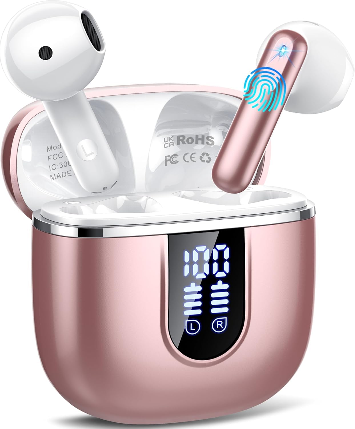 Wireless Earbuds, Bluetooth 5.4 Earphones in Ear 3D Stereo, 