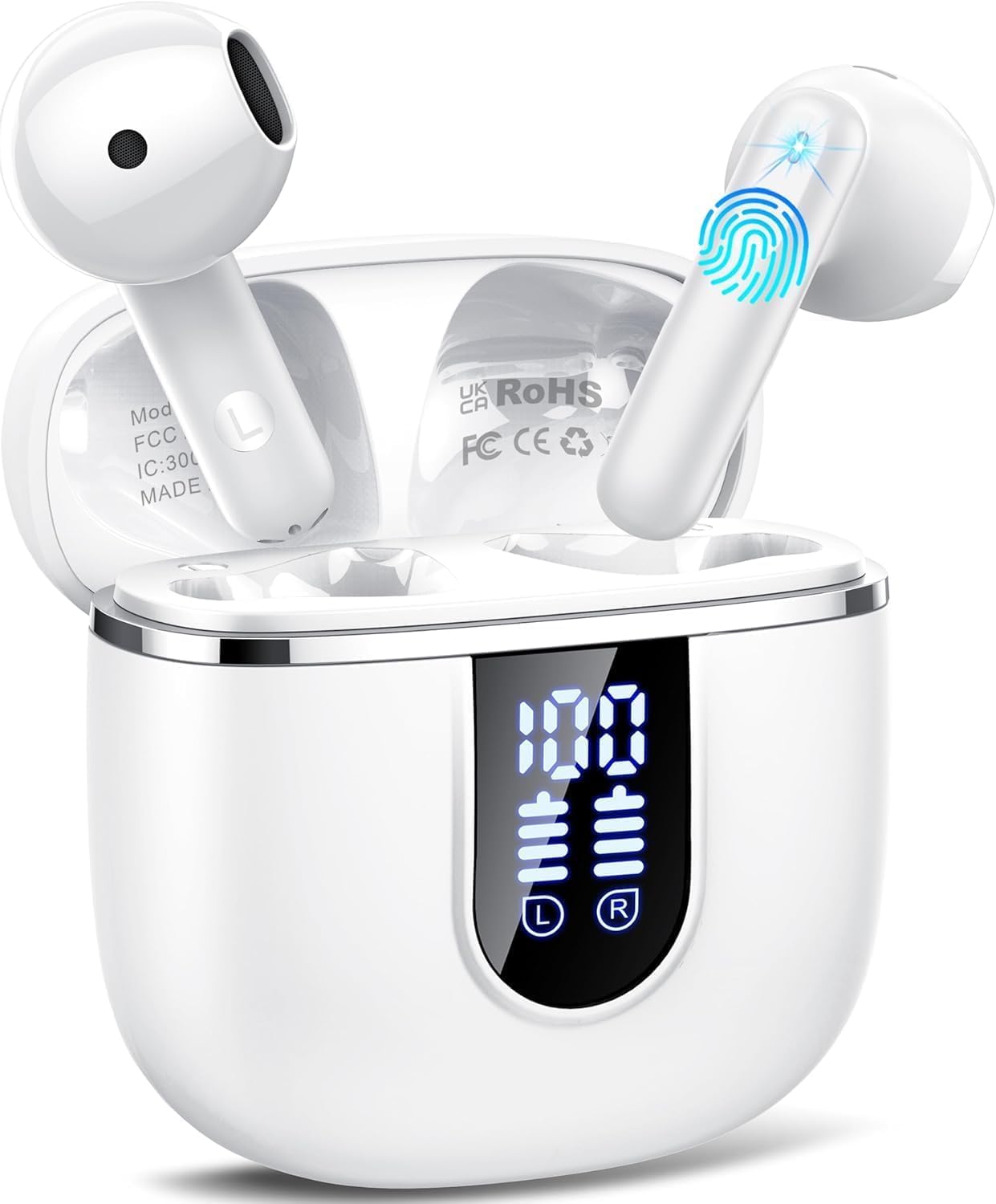 Wireless Earbuds, Bluetooth 5.4 Earphones in Ear 3D Stereo, "Headphones Review"