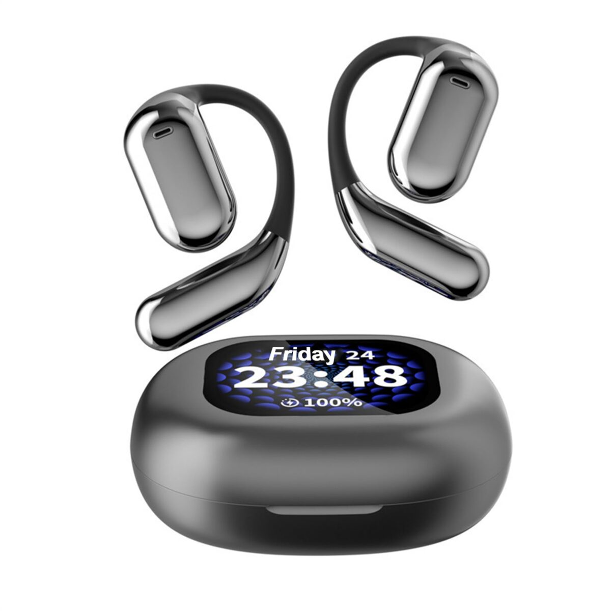 Open Ear Headphones Bluetooth Wireless with Screen Wireless Earbuds Air Bone Conduction Headphones with Touchscreen Wireless Earphones Bone Sound Earphones Headphones for Men Sports Review