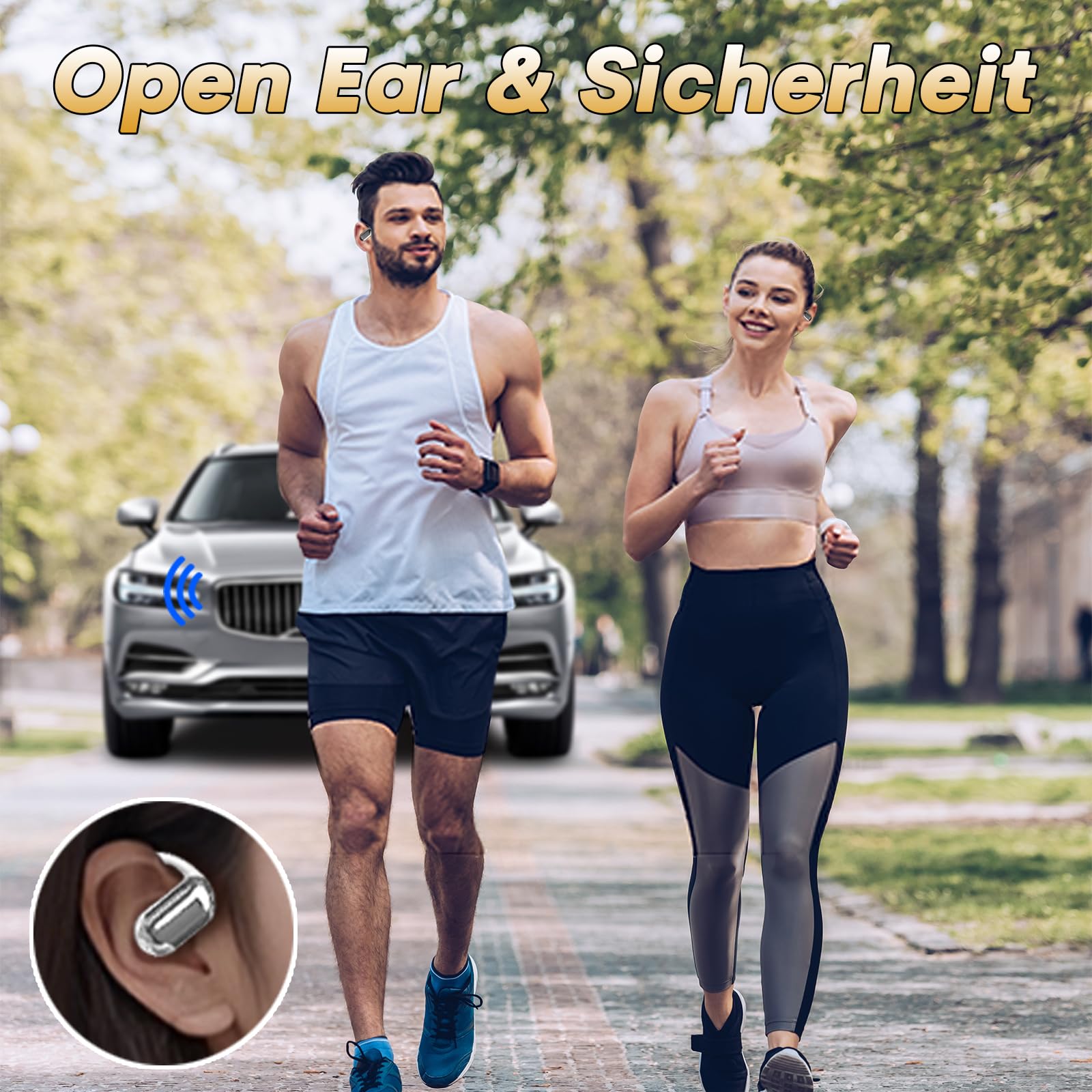 Open Ear Headphones Bluetooth Wireless with Screen Wireless Earbuds Air Bone Conduction Headphones with Touchscreen Wireless Earphones Bone Sound Earphones Headphones for Men Sports Review