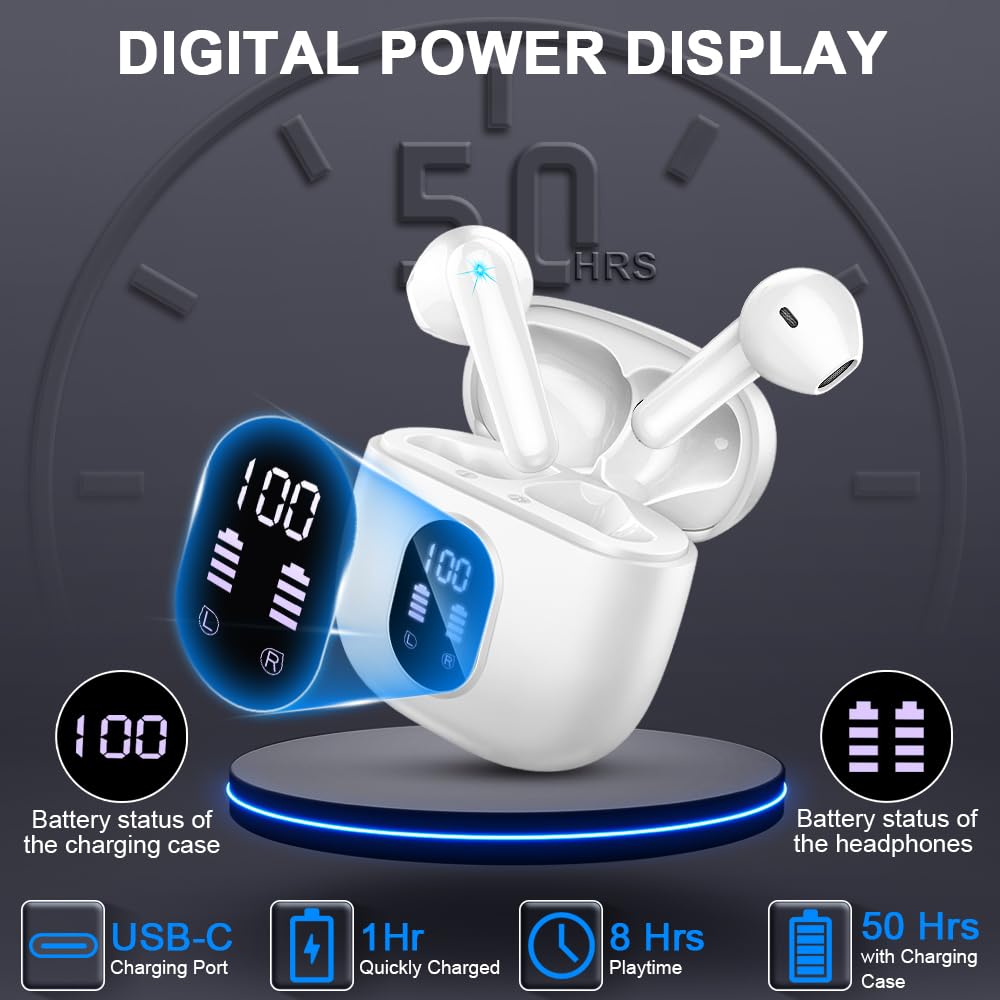 Wireless Earbuds Bluetooth 5.3 Headphones 2024 Wireless Headphones in Ear with ENC Mic Review