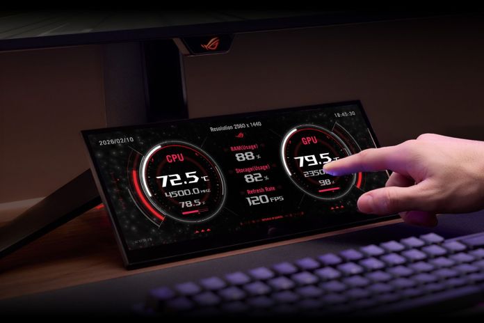 ASUS ROG Strix XG129C secondary touch display