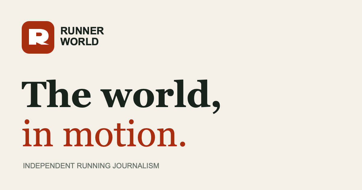 Runner World logo and The world, in motion launch artwork